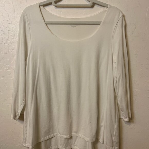 Purejill long sleeve white layered top - Picture 2 of 6